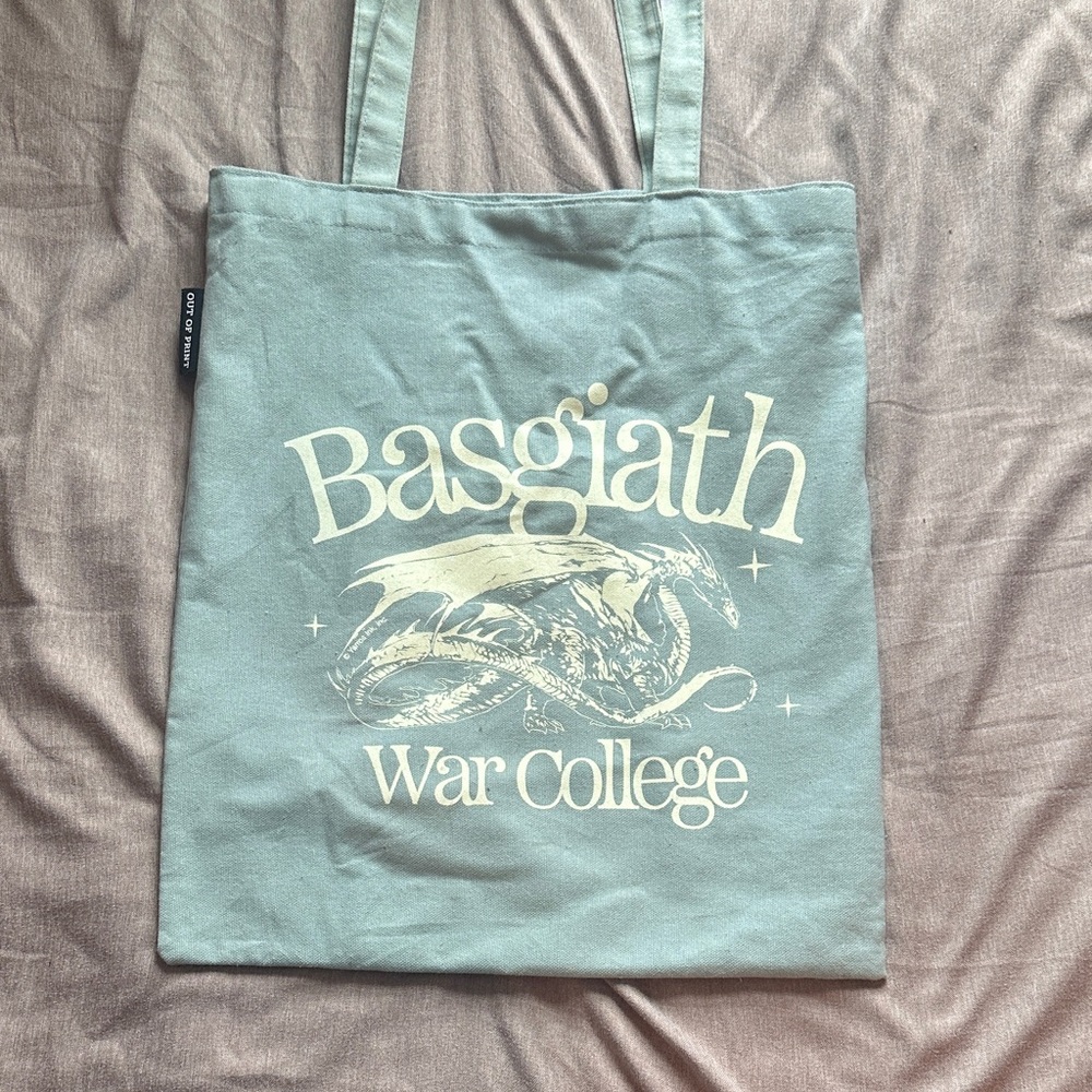 Fourth Wing Basgiath War College Tote Bag - Green